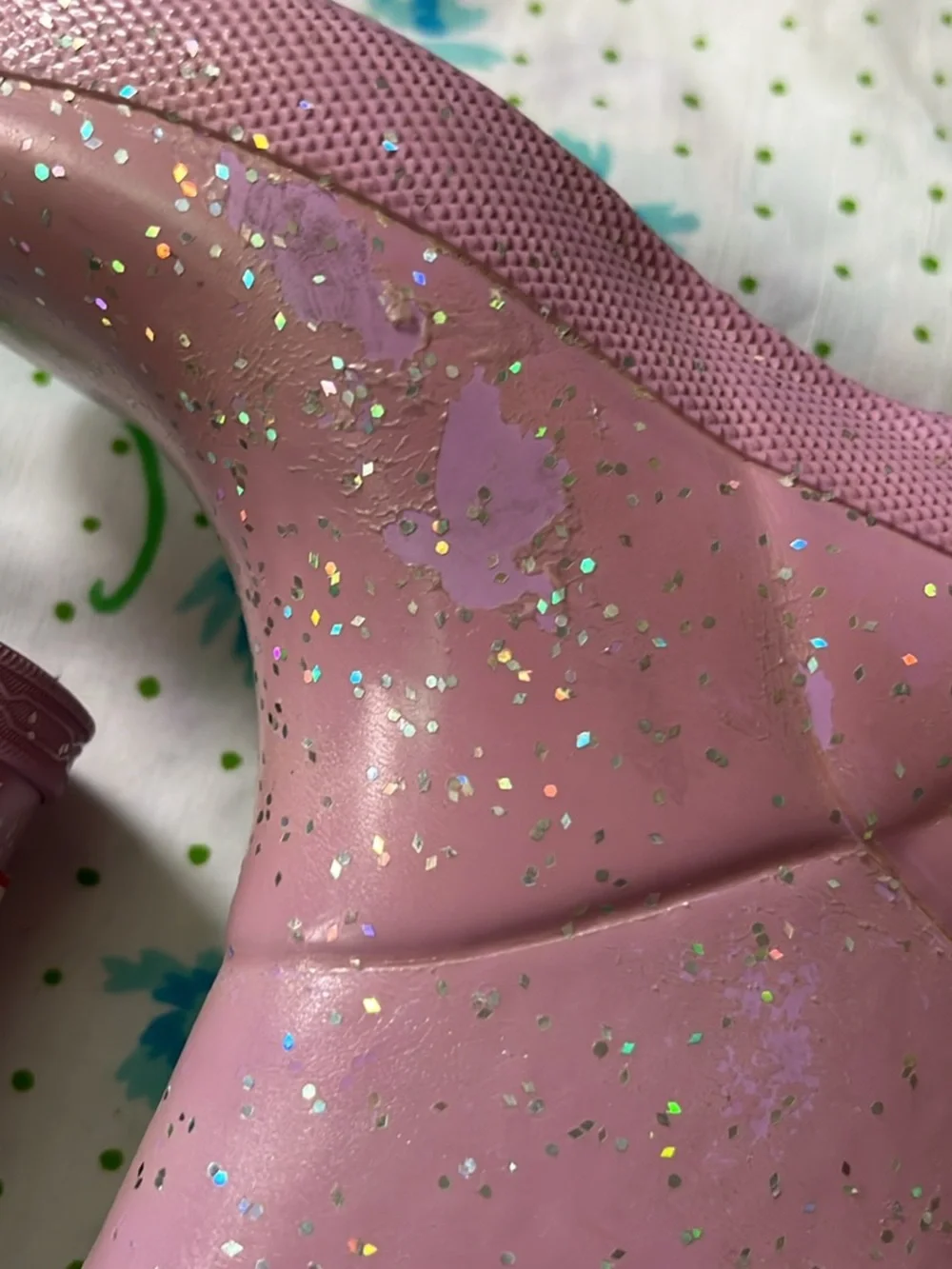Hunter Little Girl Glitter Lavender Boots - 10 Toddler